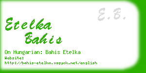 etelka bahis business card